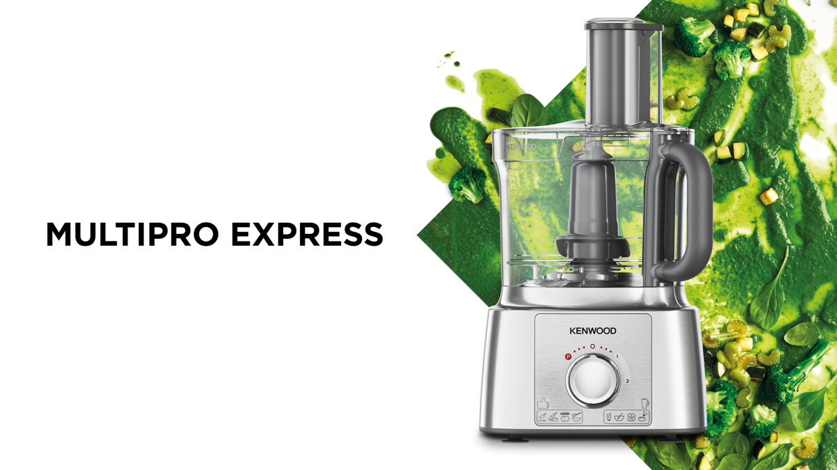 Kenwood Food Processor 1000W Multi-Functional With Stainless Steel Disks,  Blender FDP65.880Si Silver